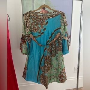 Vintage Tracy Feith mini dress with bell sleeves